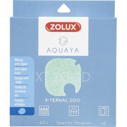 zolux Filtro para bomba x-ternal 200, filtro XT 200 D de espuma antialgas x2. para acuario. Medios filtrantes, accesorios
