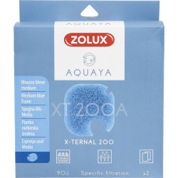 zolux Filtro para bomba x-ternal 200, filtro XT 200 A médio de espuma azul x2. para aquário. Meios filtrantes, acessórios