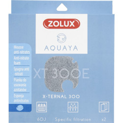 zolux Filtre pour pompe x-ternal 300, filtre XT 300 E mousse anti-nitrates x 2. pour aquarium. Masses filtrantes, accessoires