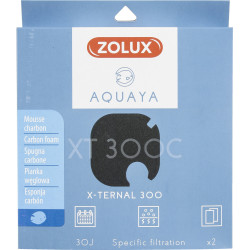 zolux Filtro per pompa x-terna 300, filtro XT 300 C schiuma di carbone x 2. per acquario. Supporti filtranti, accessori