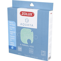 zolux Filtro per pompa x-terna 300, filtro XT 300 D schiuma antialghe x 2. per acquario. Supporti filtranti, accessori