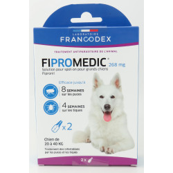 Francodex 2 Fipromedic 268 mg pipettes. For dogs from 20 kg to 40 kg. anti-parasite Pest Control Pipettes