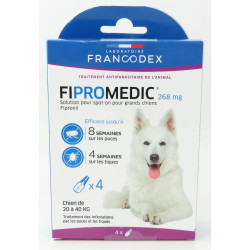 Francodex 4 Fipromedische 268 mg pipetten. Voor honden van 20 kg tot 40 kg. anti-parasiet Pipetten voor bestrijdingsmiddelen