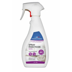 Francodex Spray insecticide habitat. flacon 500 ml. traitement antiparasitaire de l'environnement. Antiparasitaire chat