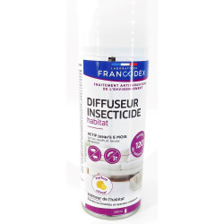 Francodex Habitat insecticide diffuser. 200 ml. lemon fragrance. environmental pest control treatment. Cat pest control