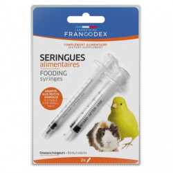 Francodex 2 siringhe alimentari. per uccelli e roditori. Cura e igiene