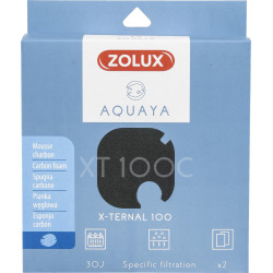 zolux Filtro para bomba x-ternal 100, filtro XT 100 C de espuma de carbono x 2. para aquário. Meios filtrantes, acessórios