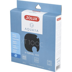 zolux Filtro para la bomba x-ternal 100, filtro XT 100 C de espuma de carbón x 2. para el acuario. Medios filtrantes, accesorios