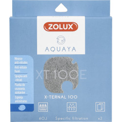 zolux Filter voor pomp x-ternal 100, filter XT 100 E anti-nitraatschuim x 2. voor aquarium. Filtermedia, toebehoren