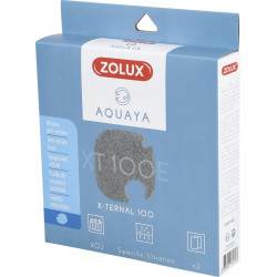 zolux Filtre pour pompe x-ternal 100, filtre XT 100 E mousse anti-nitrates x 2. pour aquarium. Masses filtrantes, accessoires