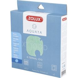 zolux Filtro para la bomba x-ternal 100, filtro XT 100 D de espuma antialgas x 2. para el acuario. Medios filtrantes, accesorios