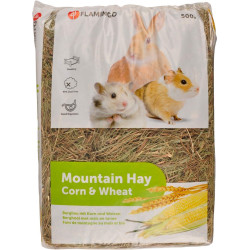 Flamingo Mountain hay with corn and wheat weight 500 g for rodents Rodent hay