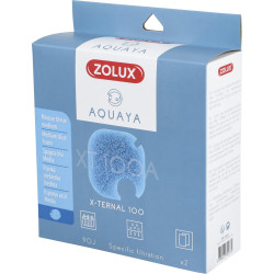 zolux Filtro per pompa x-terna 100, filtro XT 100 A schiuma blu media x2. per acquario. Supporti filtranti, accessori