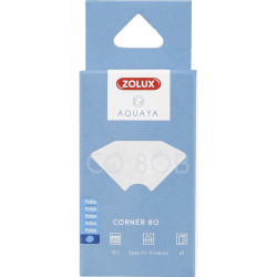 zolux Filtro per pompa angolo 80, filtro CO 80 B perlon x 2. per acquario. Supporti filtranti, accessori