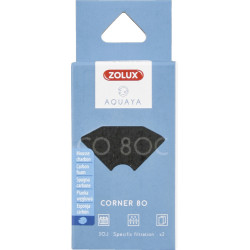 zolux Filter für Eckpumpe 80, CO-Filter 80 C Schaumstoffkohle x 2. für Aquarium. Filtermassen, Zubehör