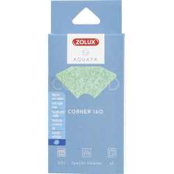 zolux Filtre pour pompe corner 160, filtre CO 160 D mousse anti-algues x 2. pour aquarium. Masses filtrantes, accessoires