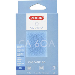 zolux Filtro per pompa a cascata 60, CA 60 A filtro blu schiuma media x2. per acquario. Supporti filtranti, accessori