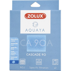 zolux Filtro para la bomba de cascada 90, CA 90 Un filtro de espuma azul medio x2. para el acuario. Medios filtrantes, acceso...