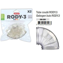 zolux 2 Tubos Cotovelo Rody cinza transparente. tamanho ø 5 cm . para roedores. Tubos e túneis