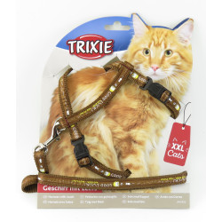 Trixie XL-harnas met riem voor grote katten. Maat. 34-57 cm/13 mm. willekeurige kleur. Harnas