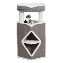 Trixie Albero per gatti a torre Arma 38 x 38 x 98 cm di altezza in grigio e bianco. Albero per gatti