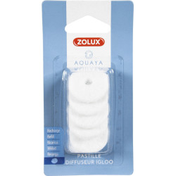 zolux 5 pellet di ricambio per Igloo Air Diffuser per acquario. pietra d'aria