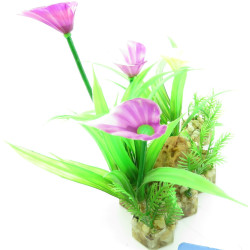 Trixie Planta de plástico sobre un lecho de grava y resina de 13 cm de decoración de peces Decoración y otros