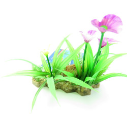 Trixie Planta de plástico sobre un lecho de grava y resina de 13 cm de decoración de peces Decoración y otros