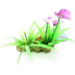 Trixie Plastic plant on a bed of gravel and resin 13cm fish decoration Decoration and other