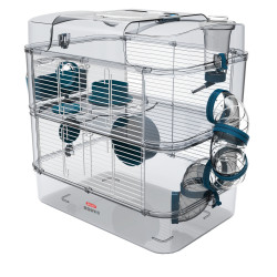 zolux Cage Duo rody3. color Blue. size 41 x 27 x 40.5 cm H. for rodent Cage