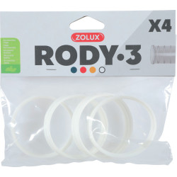 zolux 4 ringen aansluiting voor Rody tube . kleur wit. maat ø 6 cm . voor knaagdier. Buizen en tunnels