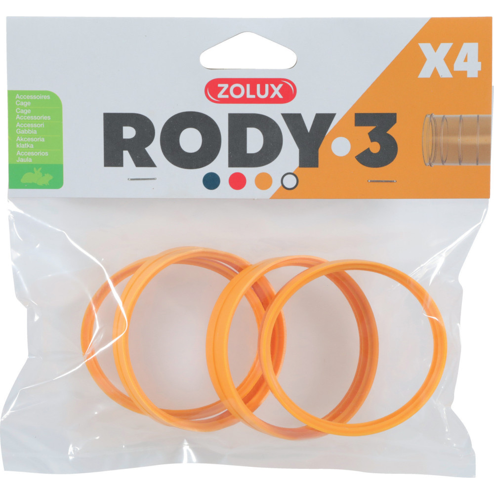 zolux 4 anneaux connecteur pour tube Rody . couleur banane. taille ø 6 cm . pour rongeur. Tubes et tunnels