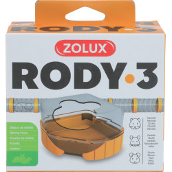 zolux 1 casa de banho para pequenos roedores. Rody3 . banana colorida. tamanho 14,3 cm x 10,5 cm x 7 cm . para roedores. Caix...