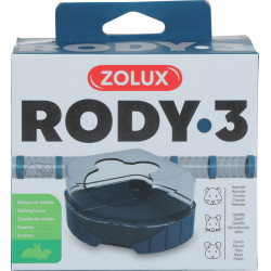 zolux 1 aseo para roedores pequeños. Rody3 . color azul. tamaño 14,3 cm x 10,5 cm x 7 cm . para roedores. Cajas de basura