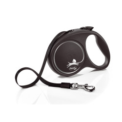 Flexi Flexi Black Design L strap 5 meters. dog leash max 50 kg. black and silver... Laisse enrouleur chien