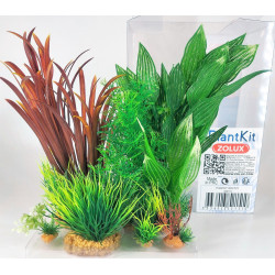 zolux Deco plantkit idro n°2. Artificial plants. 6 pieces. H 27 cm. aquarium decoration. Decoration and other