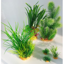 zolux Deco plantkit idro n°3. Kunstmatige planten. 6 stuks. H 28 cm. aquariumdecoratie. Decoratie en andere