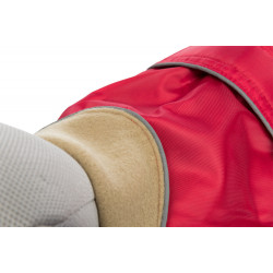 vêtement chien Manteau Orléans rouge. taille XS+. Encolure: 32-39 cm. pour chiens.