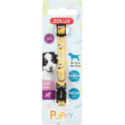 zolux Halskette PUPPY MASCOTTE. 8 mm .16 bis 25 cm. gelbe Farbe. für Welpen Welpen-Halsband