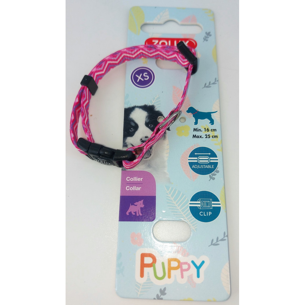 zolux Collar PUPPY PIXIE. 8 mm .16 a 25 cm. de color rosa. para los cachorros Collar para cachorros