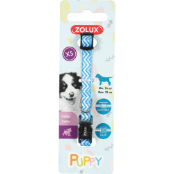 zolux Colar PUPPY PIXIE. 8 mm .16 a 25 cm. de cor azul. para cachorros Colarinho de cachorro