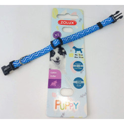 zolux Colar PUPPY PIXIE. 8 mm .16 a 25 cm. de cor azul. para cachorros Colarinho de cachorro