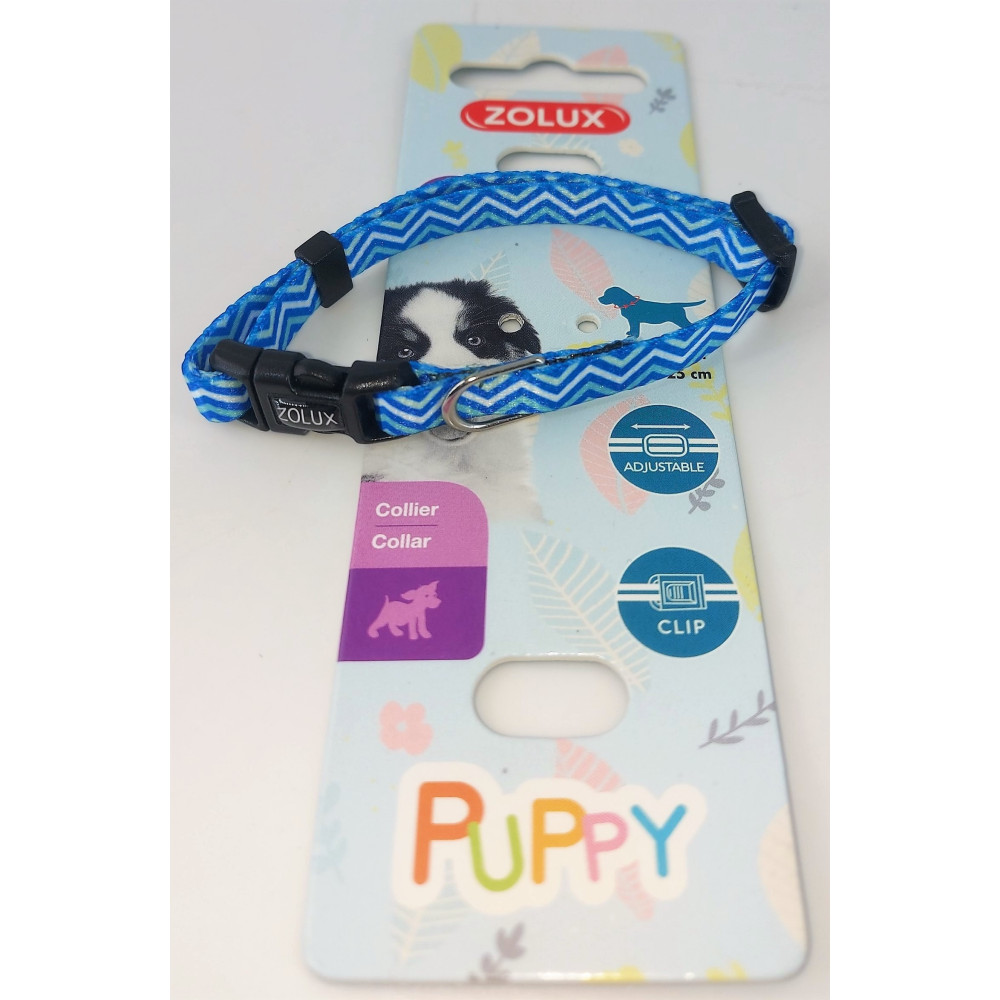 zolux Collar PUPPY PIXIE. 8 mm .16 a 25 cm. de color azul. para los cachorros Collar para cachorros