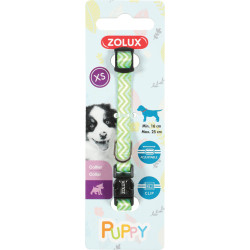 zolux Halskette PUPPY PIXIE. 8 mm .16 bis 25 cm. grüne Farbe. für Welpen Welpen-Halsband