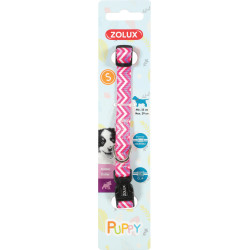 zolux Halskette PUPPY PIXIE. 13 mm . 25 bis 39 cm. rosa Farbe. für Welpen Welpen-Halsband