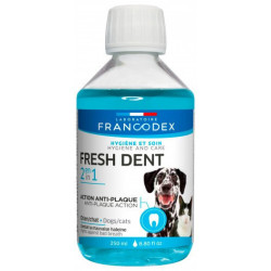 Soins des dents pour chiens Fresh Dent 2 en 1 Pour Chiens et Chats 250 ml