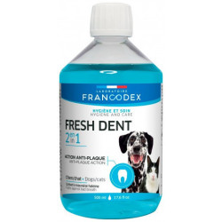 Francodex Fresh Dent 2 en 1 para perros y gatos 500ml Cuidado de los dientes de los perros