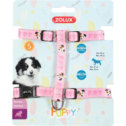 zolux Harnas S PUPPY MASCOTTE. 13 mm. 27 tot 42 cm. roze kleur. voor puppy's hondentuig