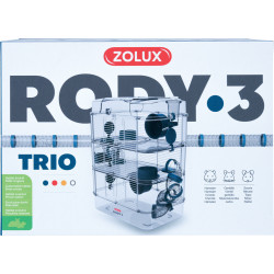 zolux Käfig Trio rody3. Farbe blau. Größe 41 x 27 x 53 cm H. für Nagetier Käfig