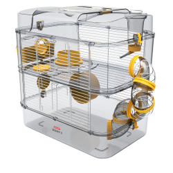 Cage Cage Duo rody3. couleur Banane. taille 41 x 27 x 40.5 cm H. pour rongeur